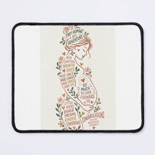 Item preview, Tiny Human Big Adventure Pregnancy and New Chapter Celebration Congratulations Typography designed and sold by Aryabek.