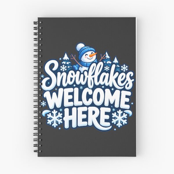Item preview, Snowflakes Welcome Here Cozy Winter Seasonal Design designed and sold by DirtSquirrel.