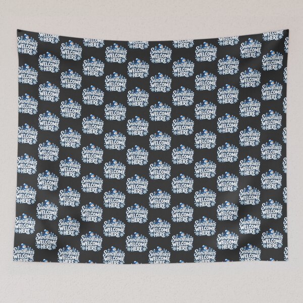 Item preview, Snowflakes Welcome Here Cozy Winter Seasonal Design designed and sold by DirtSquirrel.
