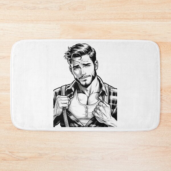 Item preview, Gay Lumberjack Muscle Hunk Tom Of Finland Tribute Lgbtq Gay Pride Color-In Graphic Design designed and sold by reillymar-quar.