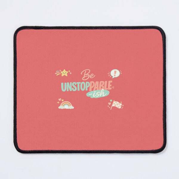 Item preview, Be Unstoppable‑ish – Pastel Motivational Typography Design with Playful Corner Accents designed and sold by EdgeSphere.