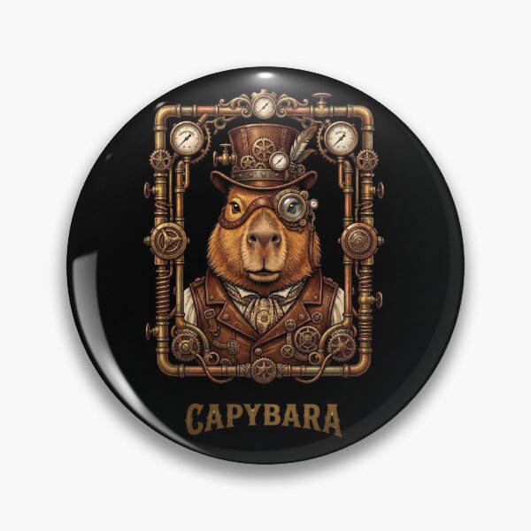 Item preview, Steampunk Capybara Victorian Gentleman Mechanical Industrial Character Design designed and sold by BeaBuzz.