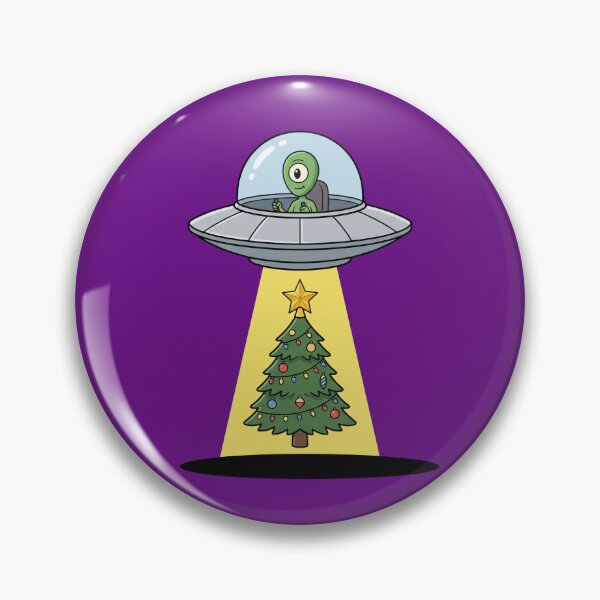 Item preview, UFO Alien Christmas Tree Abduction Pop Art designed and sold by Rare By Hero.