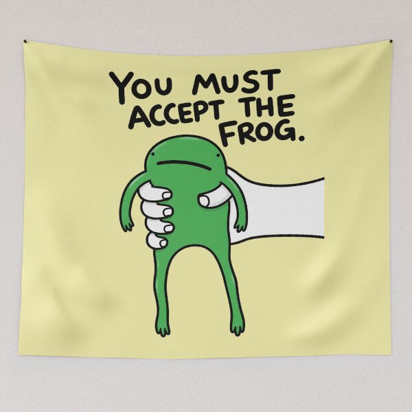 Item preview, You Must Accept the Frog Sticker designed and sold by nasr-say.