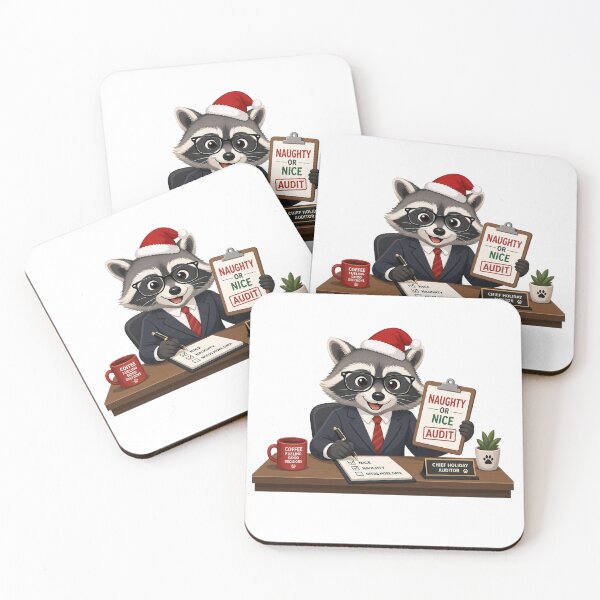 Item preview, Santa Favorite Auditor Christmas Raccoon designed and sold by SeasonalChic.