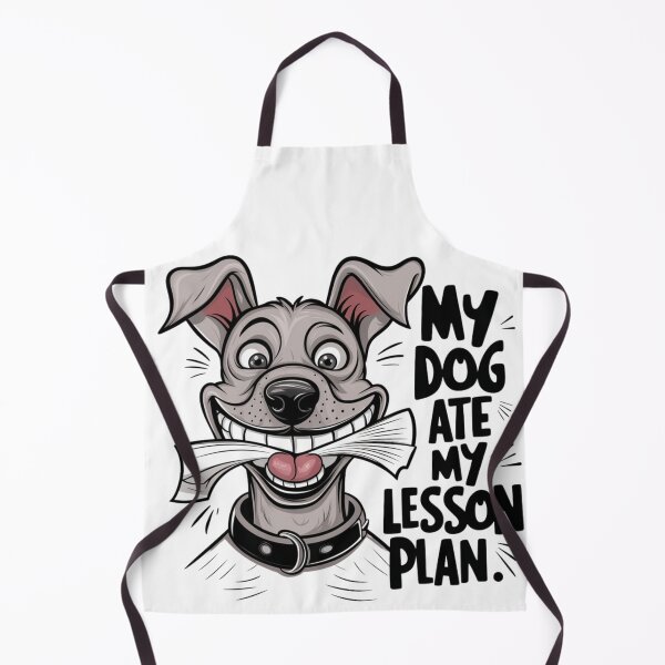 Item preview, My Dog Ate My Lesson Plan - Funny Teacher Dog Cartoon designed and sold by the wellness script.