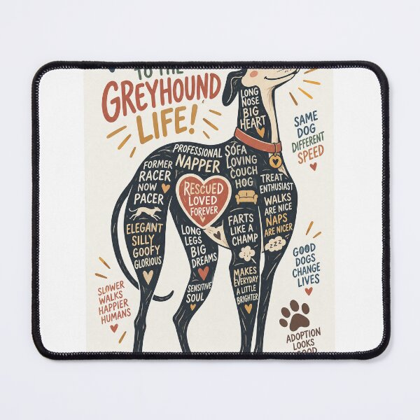 Item preview, Welcome to Greyhound Life Rescue Adoption and Forever Love designed and sold by StampMyPassport.