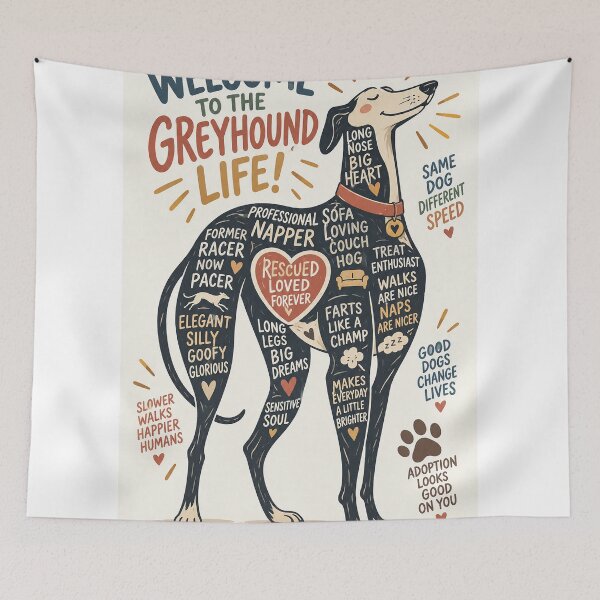 Item preview, Welcome to Greyhound Life Rescue Adoption and Forever Love designed and sold by StampMyPassport.
