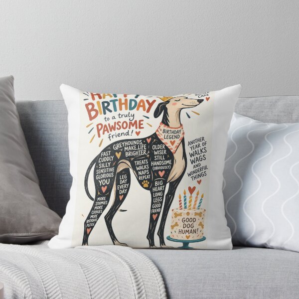 Item preview, Happy Birthday to a Truly Pawsome Greyhound Friend designed and sold by StampMyPassport.
