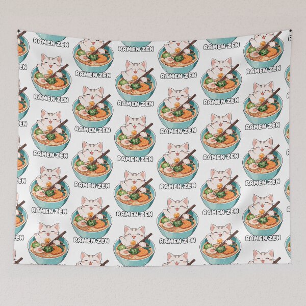 Item preview, Kawaii Ramen Cat – Cute Japanese Food Anime Cat Ramen Bowl designed and sold by Madhav Creations Studio.