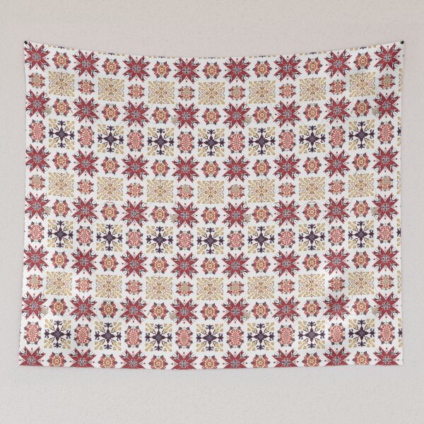 Item preview, Red Floral Embroidery Motif, Vintage Patterns Modern Style designed and sold by danaJG.