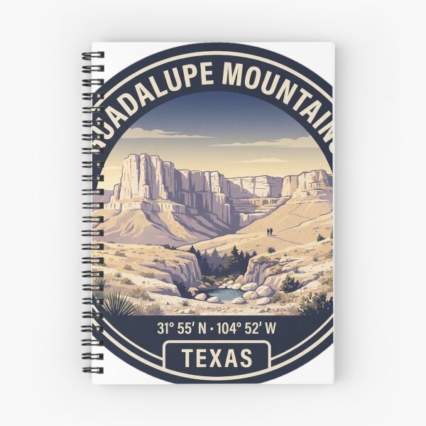 Item preview, Guadalupe Mountains Texas Vintage Hiking Badge designed and sold by mnkyride.