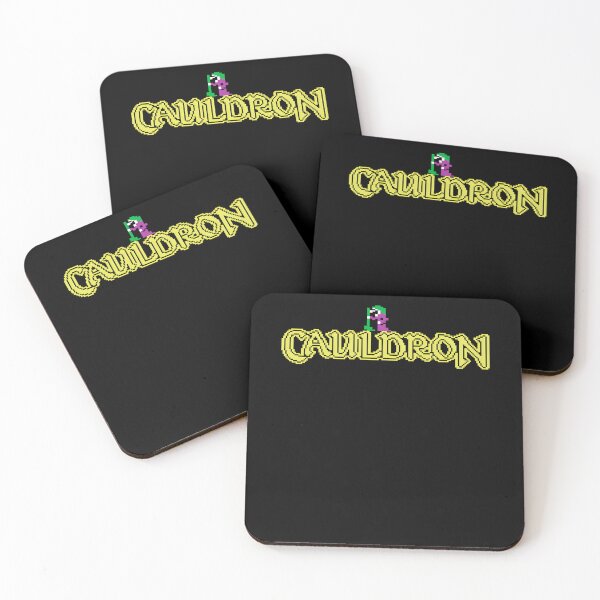 Item preview, Green Witch Flying On Broomstick Above Yellow Pixelated Letters designed and sold by Perdunegatax.