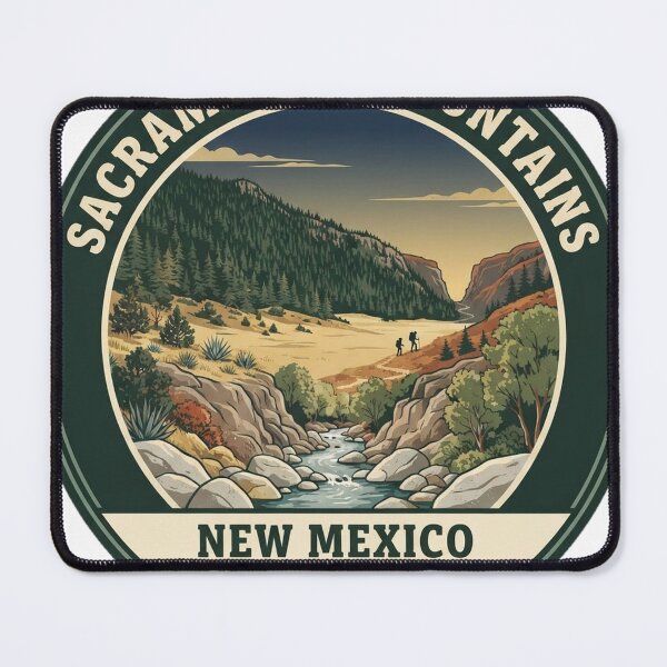 Item preview, Sacramento Mountains New Mexico Vintage Hiking Badge designed and sold by mnkyride.