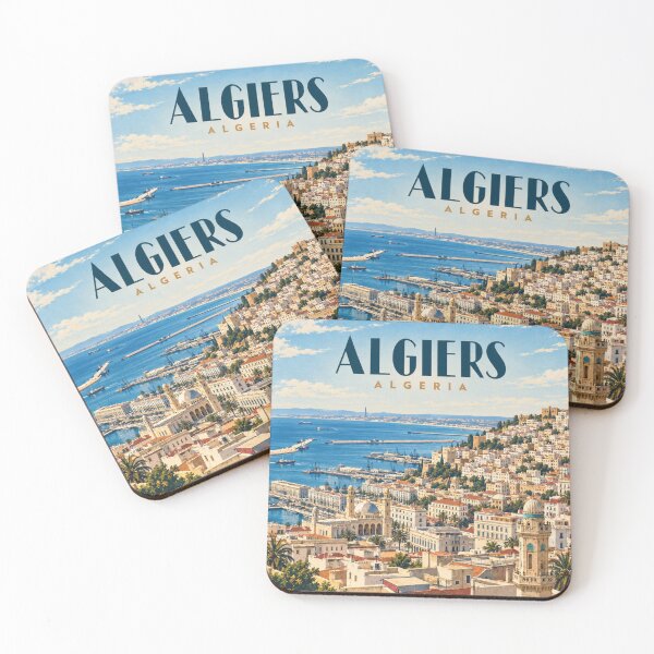 Item preview, Algiers Vintage Mediterranean City Art designed and sold by MichaeIRellov.