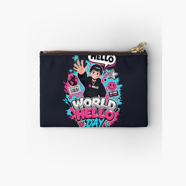 Item preview, Anime Boy Cute Y2K World Hello Day designed and sold by CloudyCatArt.
