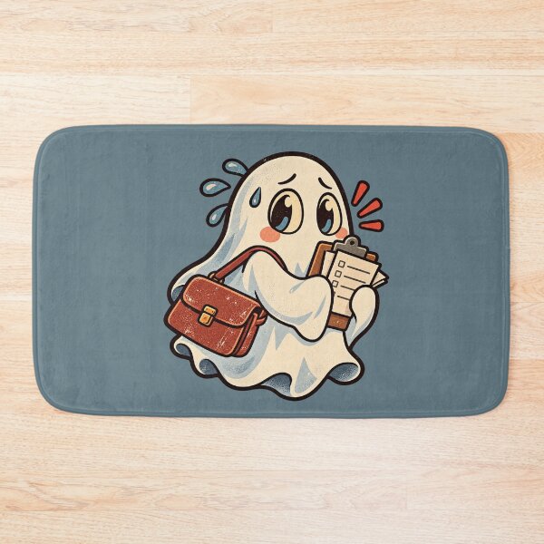 Item preview, Anxious Retro Ghost With Clipboard and Satchel designed and sold by Glottopia.