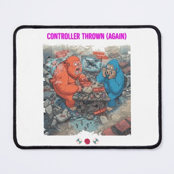 Item preview, Controller Thrown (Again) - Gamer Bigfoot Rage Quit Apocalypse designed and sold by Whimsy Trail Co.