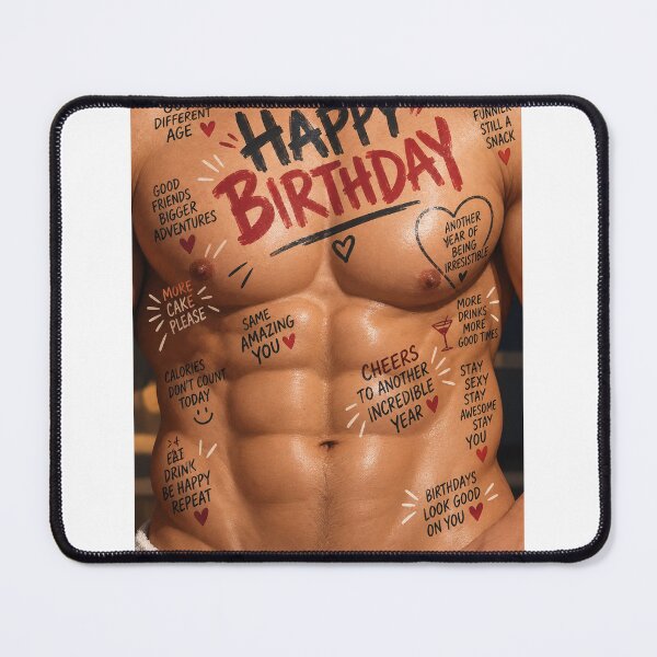 Item preview, Happy Birthday Handsome Guy Another Year of Being Irresistible Abs designed and sold by StampMyPassport.