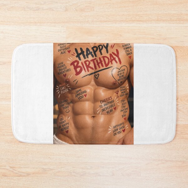 Item preview, Happy Birthday Handsome Guy Another Year of Being Irresistible Abs designed and sold by StampMyPassport.