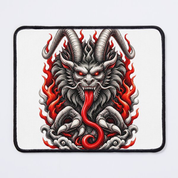 Item preview, Krampus Unleashed Dark Christmas Horror Mythical Creature Design designed and sold by Sakrat.