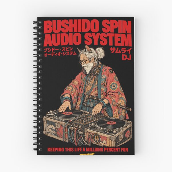 Item preview, Bushido Spin Audio System Old Cat Samurai DJ - Elder Cat DJ Art designed and sold by BRTHRCNK01.