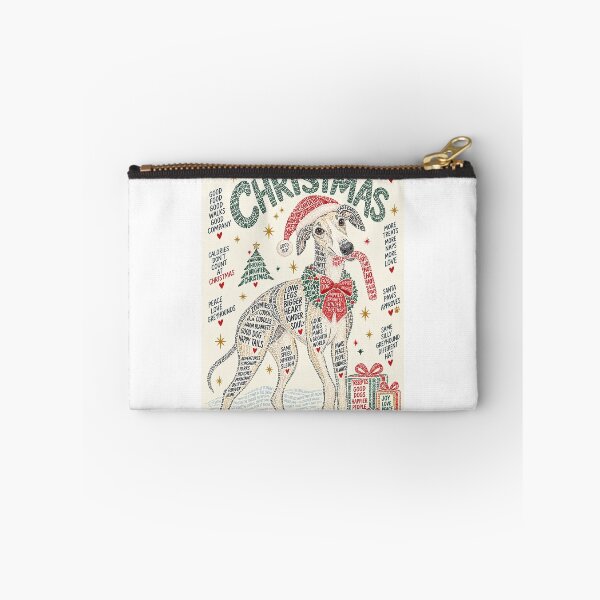 Item preview, Christmas Greyhound Typography with Festive Treats, Snow and Holiday Cheer designed and sold by StampMyPassport.