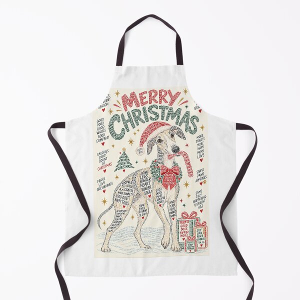 Item preview, Christmas Greyhound Typography with Festive Treats, Snow and Holiday Cheer designed and sold by StampMyPassport.