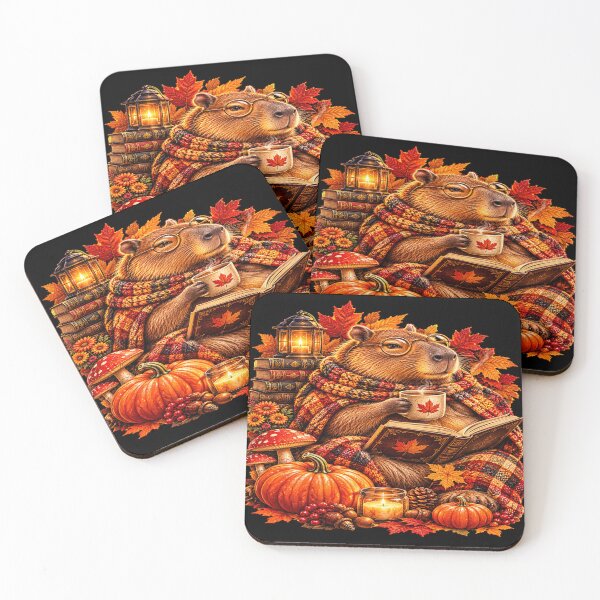 Item preview, Cozy Autumn Capybara Reading designed and sold by ASWIN STUDIO.
