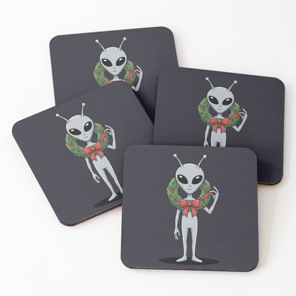 Item preview, Grey Alien Christmas Wreath Scifi Pop Art    designed and sold by Rare By Hero.