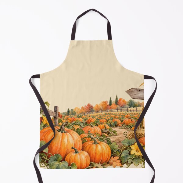 Item preview, Watercolor Autumn Pumpkin Patch Farm Scene designed and sold by blankTeeShirt.