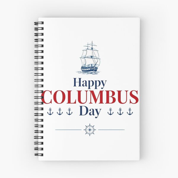 Item preview, Happy Columbus Day Sailing Ship and Anchors designed and sold by Nela-&-Lena.