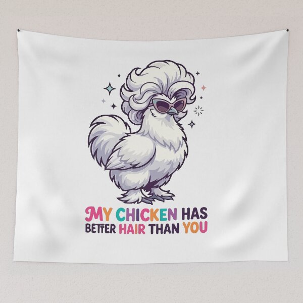Item preview, Funny Silkie Chicken Better Hair Than You Salon designed and sold by Arc2020.