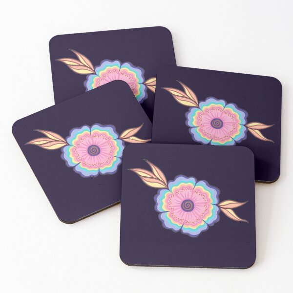 Item preview, Pastel rainbow flower with leaves designed and sold by AfafantoSen.