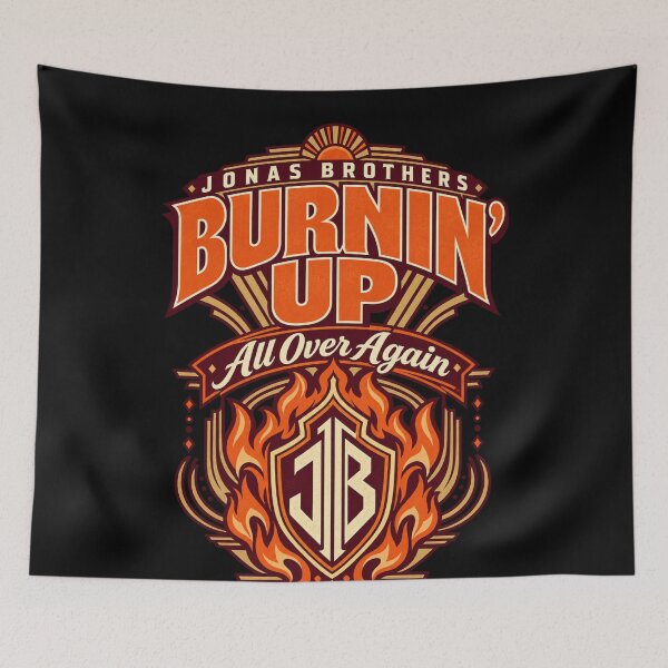 Item preview, Jonas Brothers Burnin Up All Over Again 2026 Art Dec Shield designed and sold by choudane.