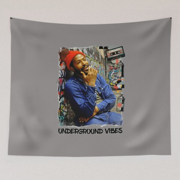 Item preview, Distressed Marvin Gaye Portrait Beanie Smoker-25 designed and sold by AndreSchitz.