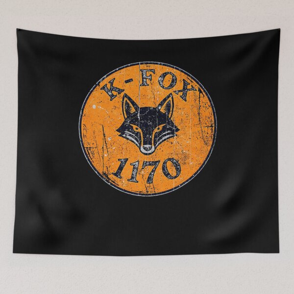 Item preview, Retro K Fox 1170 Vintage Radio Station Distressed Orange Badge Graphic designed and sold by luffyShop1.