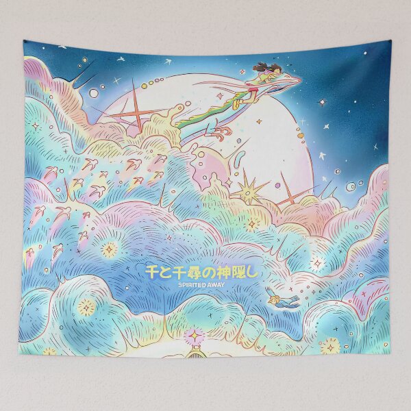 Item preview, flying aways dragon art girl [[kiki's]] go -%[ghiblis]%-  designed and sold by ceyart00.