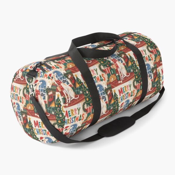 Item preview, Merry Christmas Greyhound by Fireplace with Tree, Presents and Snowy Window designed and sold by StampMyPassport.