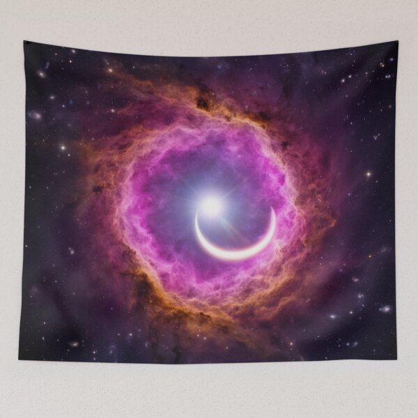 Item preview, Cosmic Crescent – Purple Nebula Portal designed and sold by nhk999.