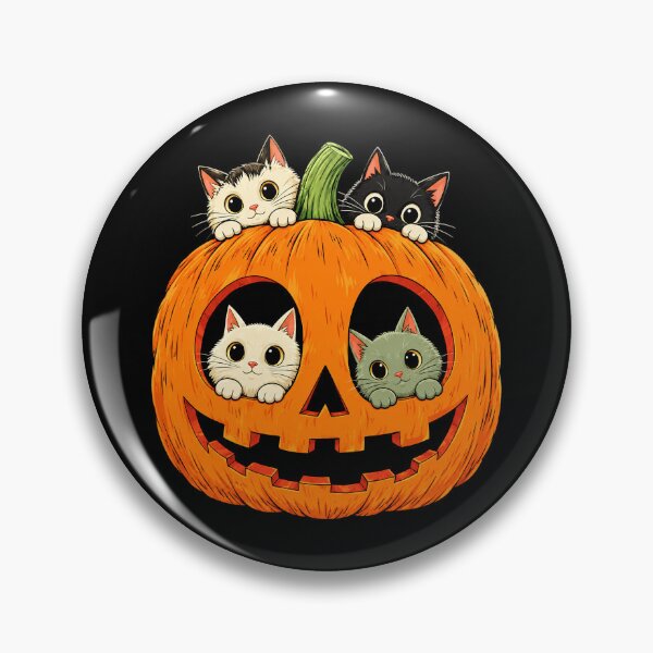 Item preview, Cute Kittens Peekaboo Jack O Lantern Pumpkin designed and sold by Dolbalika.