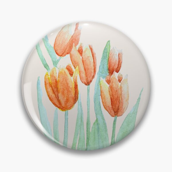 Item preview, Reaching for Light – Orange Tulips Watercolor designed and sold by MiniRadiance.