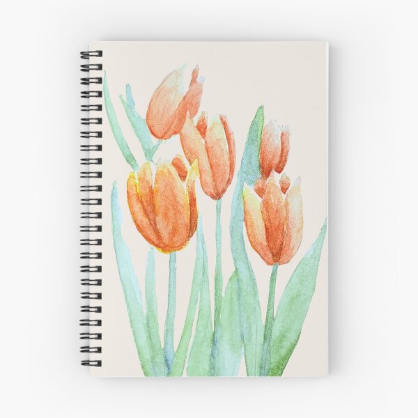 Item preview, Reaching for Light – Orange Tulips Watercolor designed and sold by MiniRadiance.