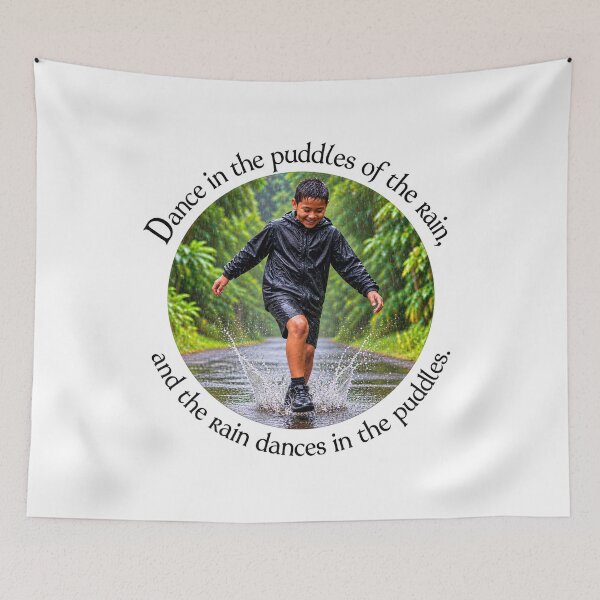 Item preview, Polynesian Joy Proverb - Dance in the puddles of the rain | Pacific Art designed and sold by ShakaLife.org.