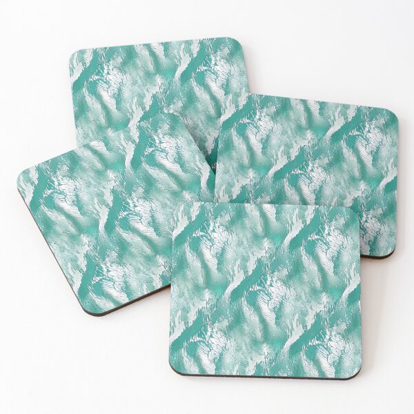 Item preview, Grunge Textured Abstract in White and Teal designed and sold by Artistestella.