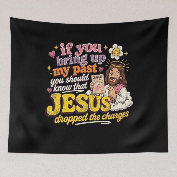 Item preview, Jesus Dropped The Charges Retro Groovy Christian Daisy Graphic designed and sold by luffyShop1.