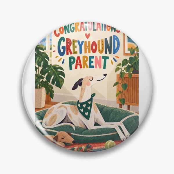 Item preview, Congratulations Greyhound Parent with Relaxed Hound and Cozy Home designed and sold by StampMyPassport.