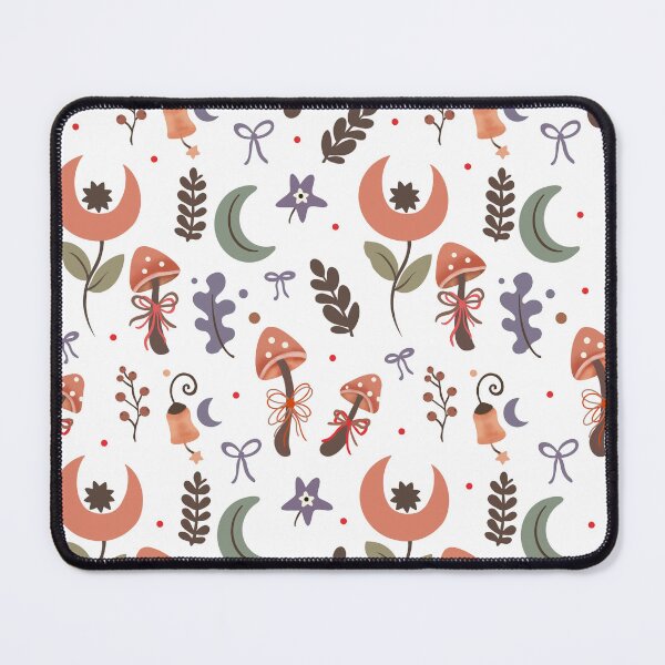 Item preview, Whimsical Halloween Mushroom and Moon Seamless Pattern designed and sold by i-have-idea.