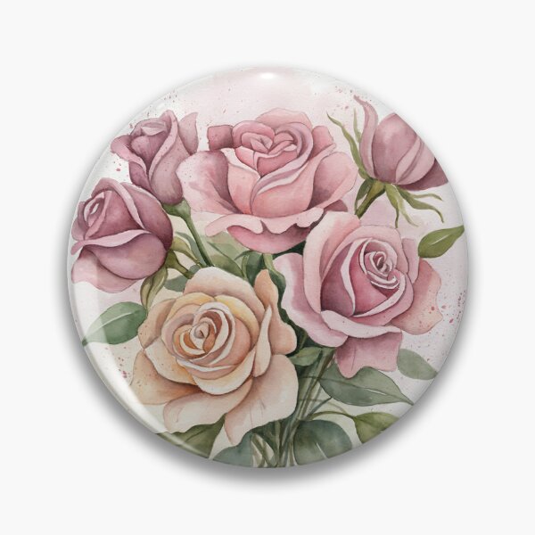 Item preview, Pink Watercolor Rose Bouquet designed and sold by NuvoraNest.