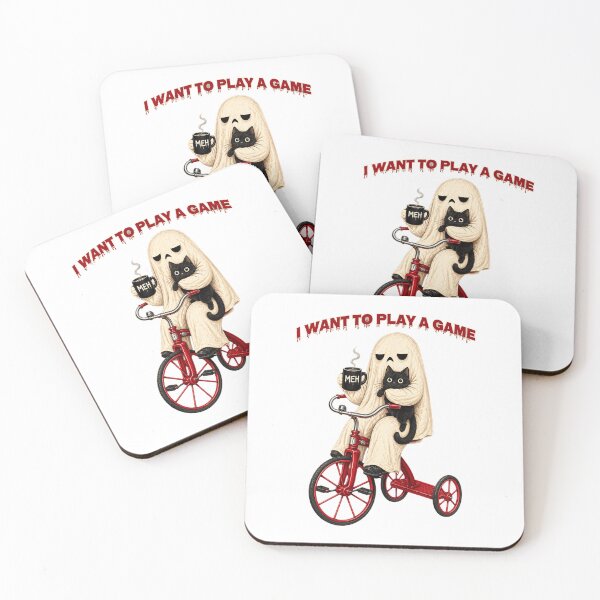 Item preview, I Want To Play A Game Funny Ghost Riding Tricycle With Black Cat    designed and sold by Dolbalika.